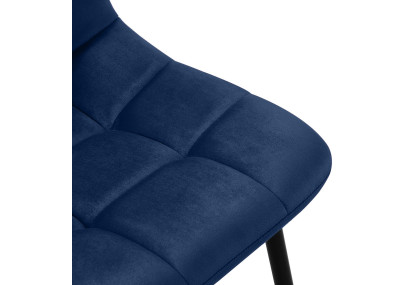 Ensemble de 4 chaises de salle à manger Antibes bleu foncé