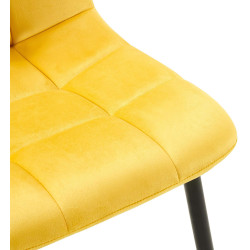 Ensemble de 4 chaises de salle à manger jaune Antibes