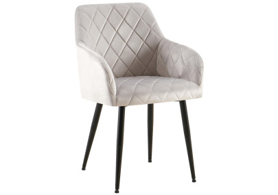 Chaise de salle à manger Monett, velours B, grise