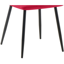 Ensemble de 2 chaises de salle à manger Tilde en velours rouge