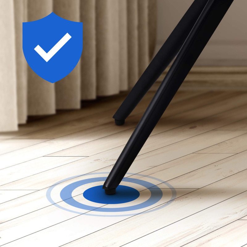 Chaise de salle à manger Merna, tissu marron