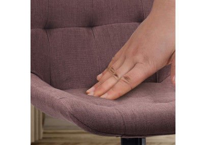 Chaise de salle à manger Merna, tissu marron