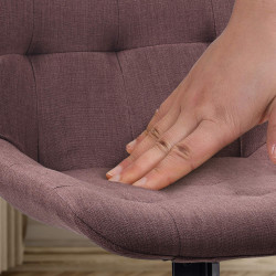 Chaise de salle à manger Merna, tissu marron