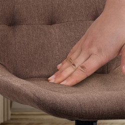 Chaise de salle à manger Merna, tissu taupe