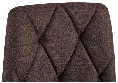 Ensemble de 2 chaises de salle à manger en tissu Clairton marron