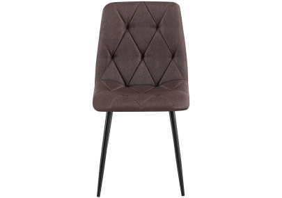 Ensemble de 2 chaises de salle à manger en tissu Clairton marron