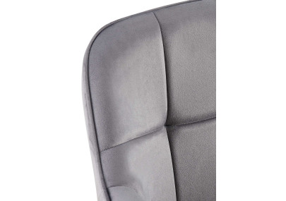 Chaise de salle à manger Roseville, velours gris foncé