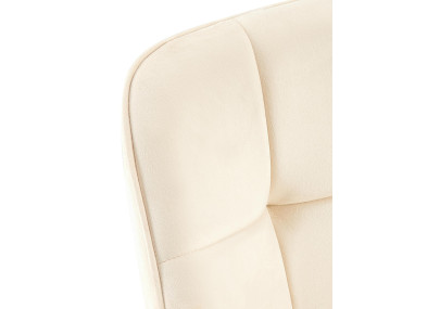 Chaise de salle à manger Roseville, velours, crème