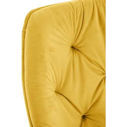 Ensemble de 2 chaises Tanna en velours jaune