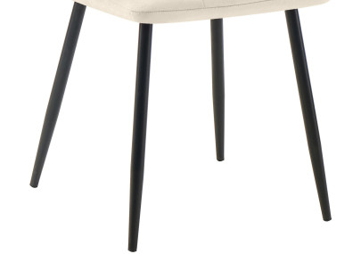 Ensemble de 4 chaises de salle à manger Tilde en velours crème