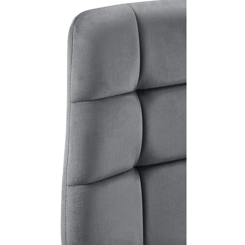 Ensemble de 2 chaises de salle à manger Tilde en velours gris foncé