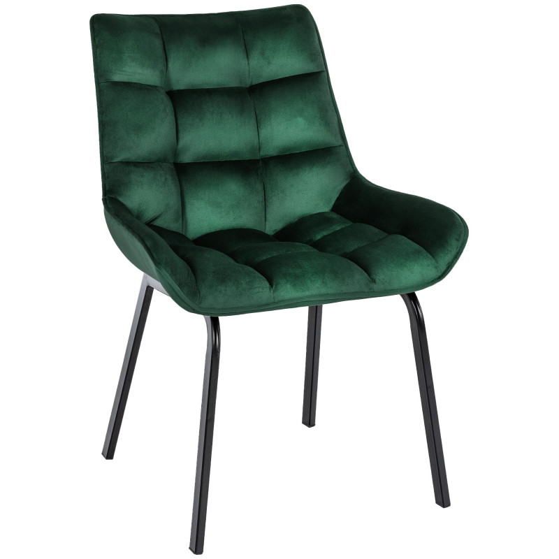 Fauteuil Saranda, velours, vert
