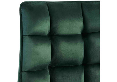 Fauteuil Saranda, velours, vert