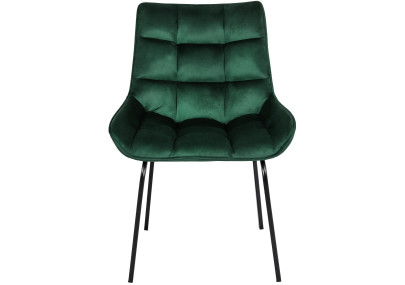 Fauteuil Saranda, velours, vert