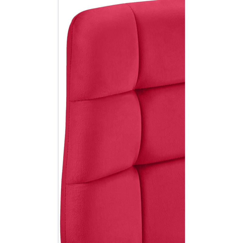 Ensemble de 4 chaises de salle à manger Tilde en velours rouge
