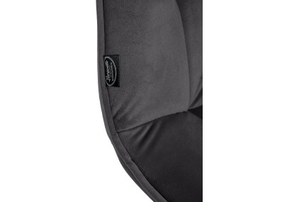 Ensemble de 2 chaises de salle à manger Vermont en velours noir