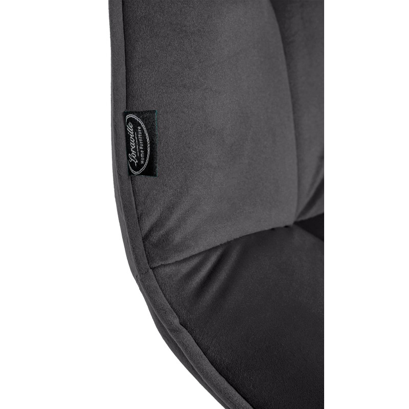 Ensemble de 2 chaises de salle à manger Vermont en velours noir