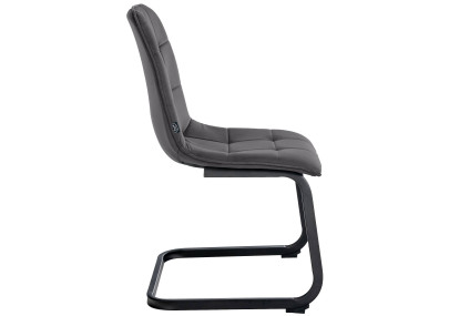 Ensemble de 2 chaises de salle à manger Vermont en velours noir