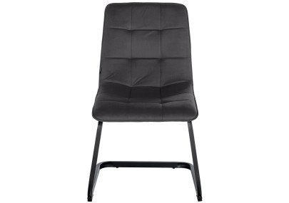 Ensemble de 2 chaises de salle à manger Vermont en velours noir