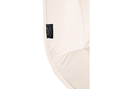 Ensemble de 2 chaises de salle à manger Vermont en velours crème