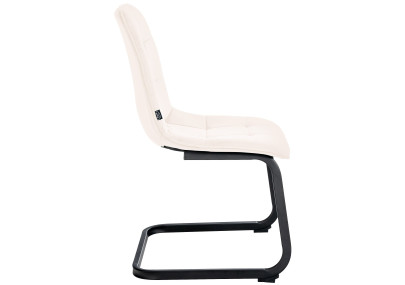 Ensemble de 2 chaises de salle à manger Vermont en velours crème