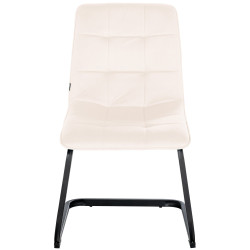 Ensemble de 2 chaises de salle à manger Vermont en velours crème