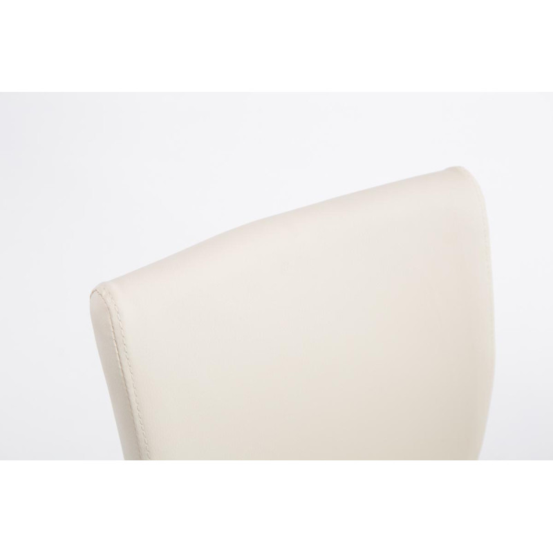 Sgabello Colonia in similpelle crema