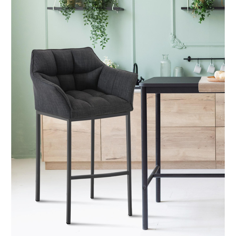 Barhocker Damaso B Stoff mit 4-Fuß Gestell