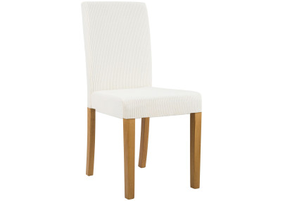 Chaise de salle à manger Ina Cord crème clair antique