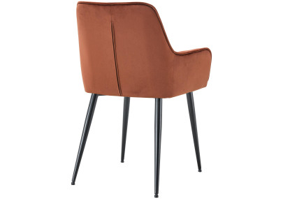 Chaise de salle à manger Ferndale, velours marron