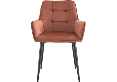 Chaise de salle à manger Ferndale, velours marron