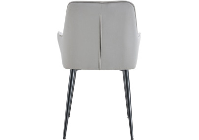 Chaise de salle à manger Ferndale, velours gris clair