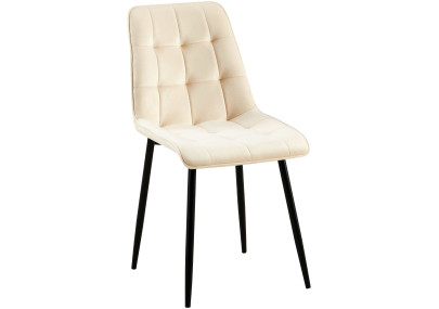 Chaise de salle à manger Gifford en velours crème