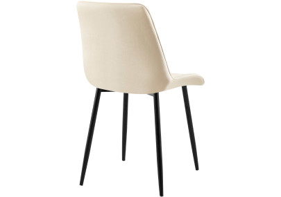 Chaise de salle à manger Gifford en velours crème