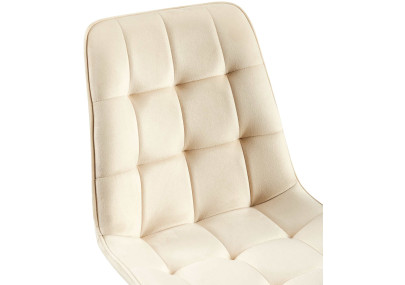 Chaise de salle à manger Gifford en velours crème