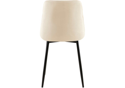 Chaise de salle à manger Gifford en velours crème