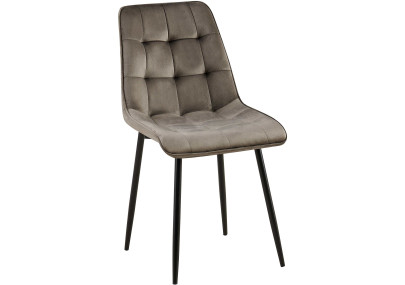 Chaise de salle à manger Gifford en velours anthracite