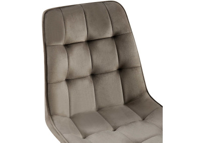 Chaise de salle à manger Gifford en velours anthracite