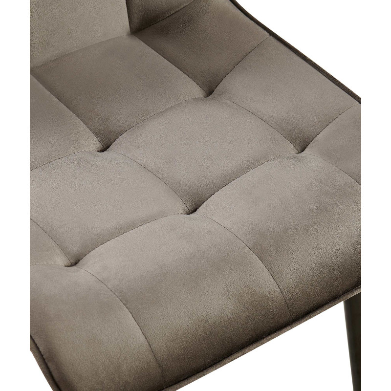 Chaise de salle à manger Gifford en velours anthracite