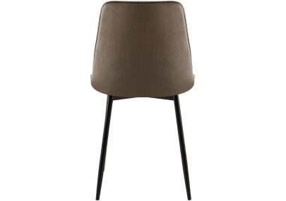 Chaise de salle à manger Gifford en velours anthracite