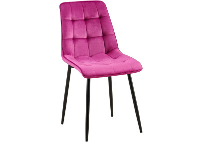 Chaise de salle à manger Gifford, velours, violet