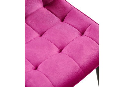 Chaise de salle à manger Gifford, velours, violet