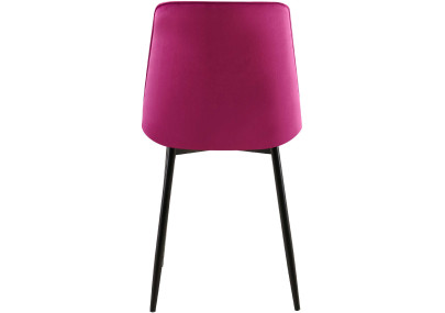 Chaise de salle à manger Gifford, velours, violet