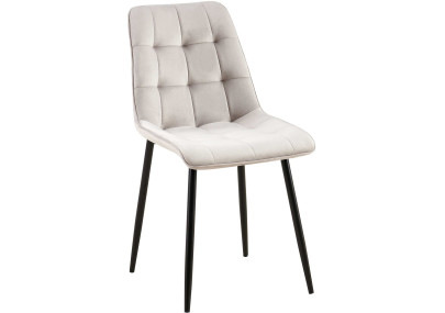 Chaise de salle à manger Gifford, velours gris