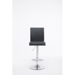 Sgabello Colonia in similpelle nero