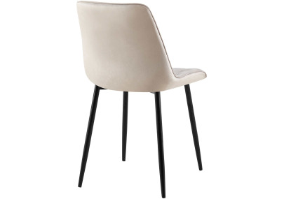 Chaise de salle à manger Gifford, velours gris