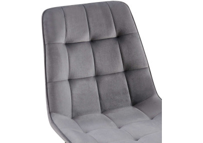 Chaise de salle à manger Gifford en velours gris foncé