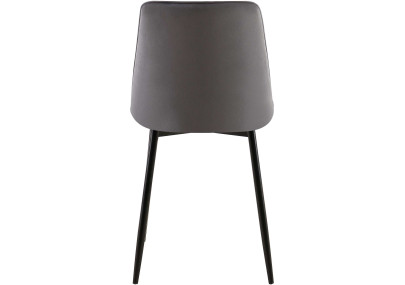 Chaise de salle à manger Gifford en velours gris foncé