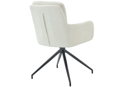 Chaise de salle à manger Pickett en tissu crème