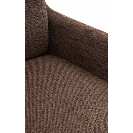 Chaise de salle à manger Pickett en tissu marron